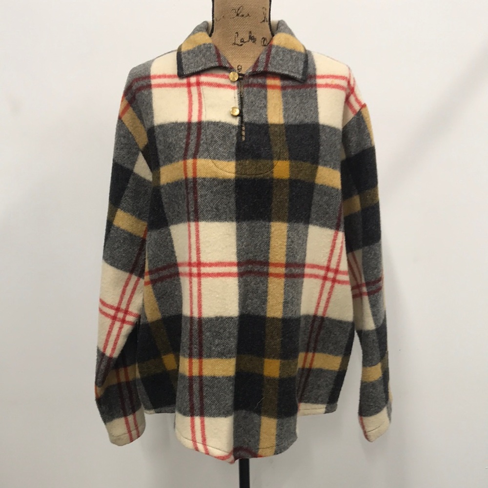 Pinecrest Outerwear Vintage Wool Plaid Shirt Barn Jacket